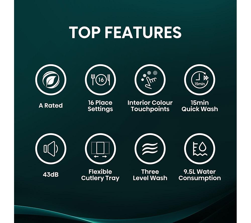 HISENSE HV663A60UK Full-size Fully Integrated Dishwasher image number 2 of 20