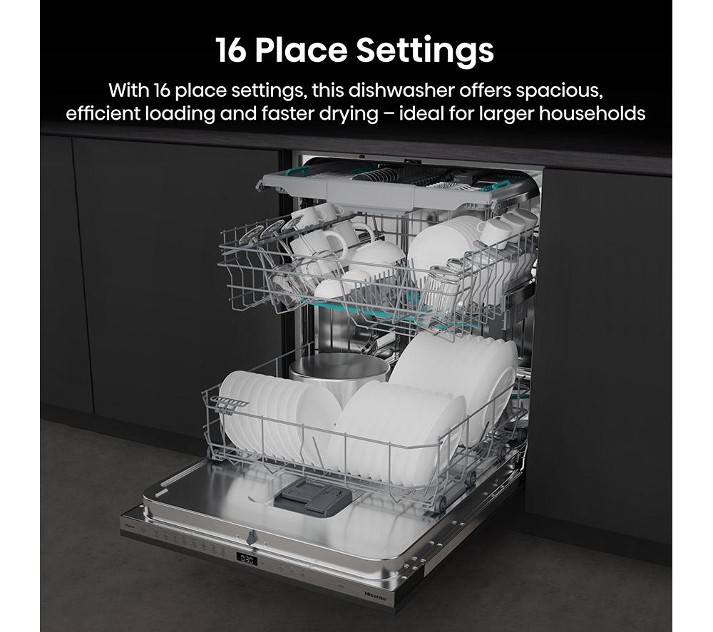HISENSE HV663A60UK Full-size Fully Integrated Dishwasher image number 4 of 20