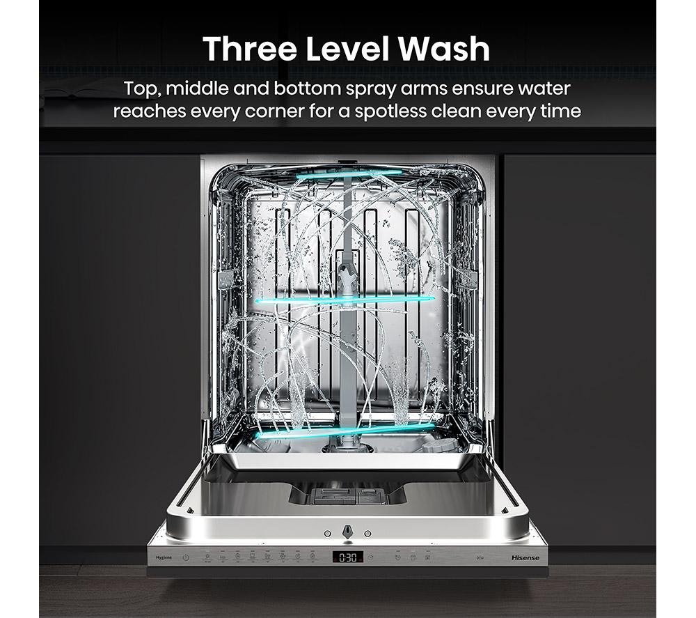 HISENSE HV663A60UK Full-size Fully Integrated Dishwasher image number 9 of 20