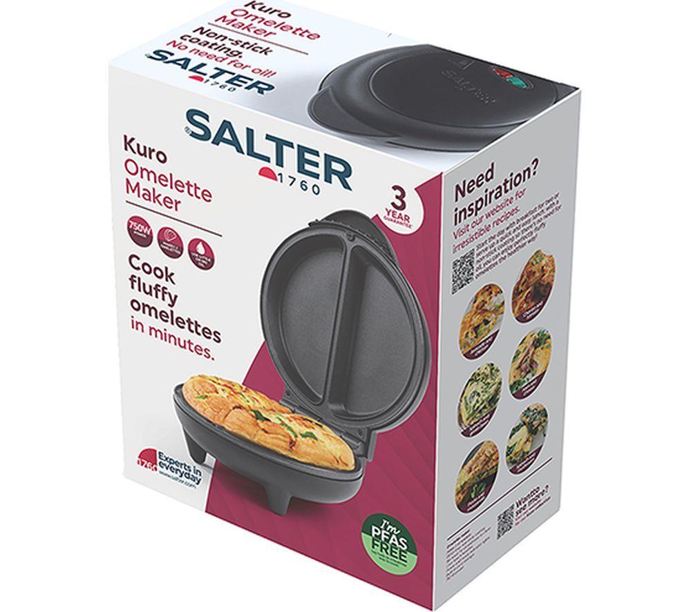 SALTER Kuro EK6349MBLK Dual Omelette Maker - Black image number 7 of 7