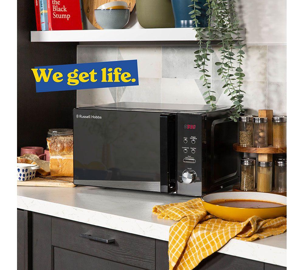 RUSSELLL HOBBS RHM2076B Compact Solo Microwave - Black image number 7 of 10
