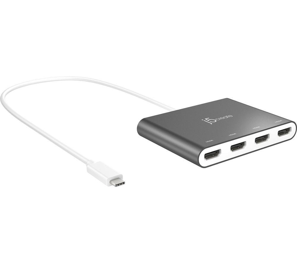 J5CREATE JCA366 USB Type-C to 4-port HDMI Adapter image number 3 of 11