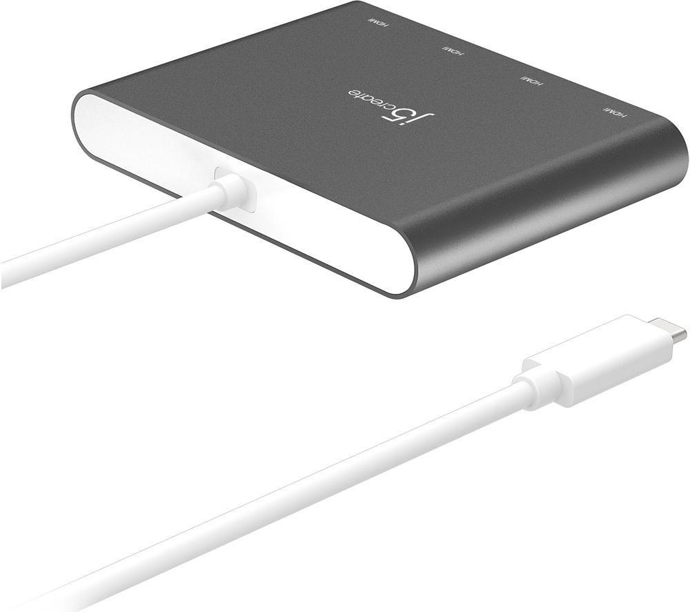 J5CREATE JCA366 USB Type-C to 4-port HDMI Adapter image number 5 of 11