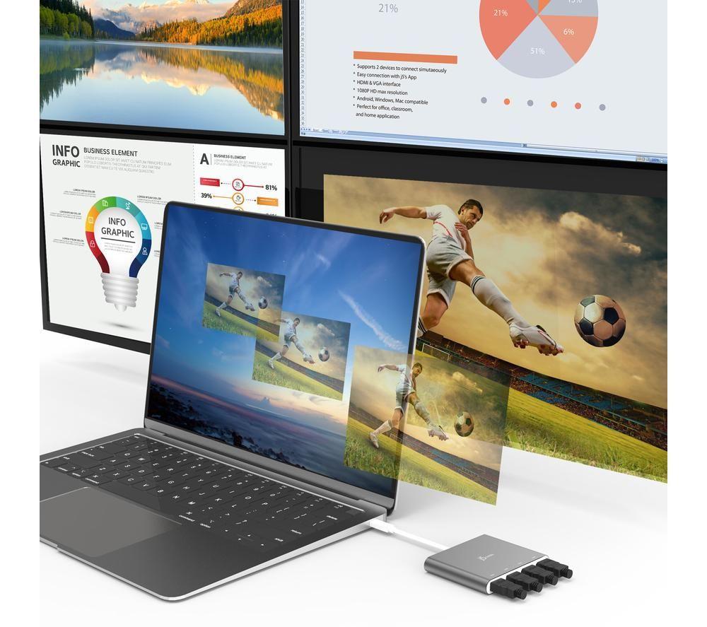 J5CREATE JCA366 USB Type-C to 4-port HDMI Adapter image number 9 of 11