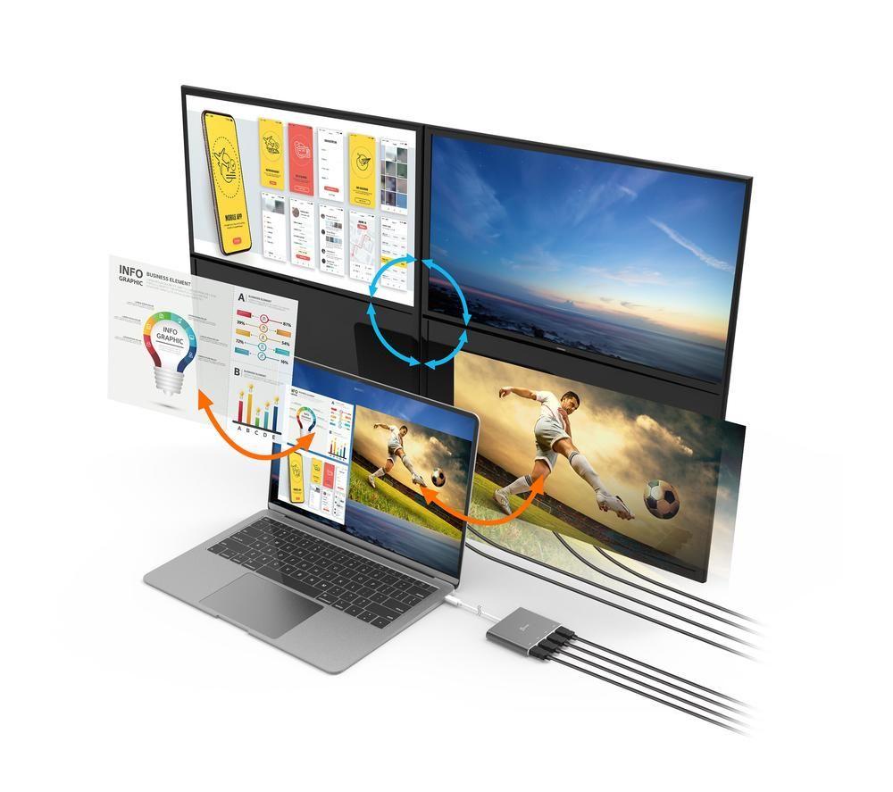 J5CREATE JCA366 USB Type-C to 4-port HDMI Adapter image number 10 of 11