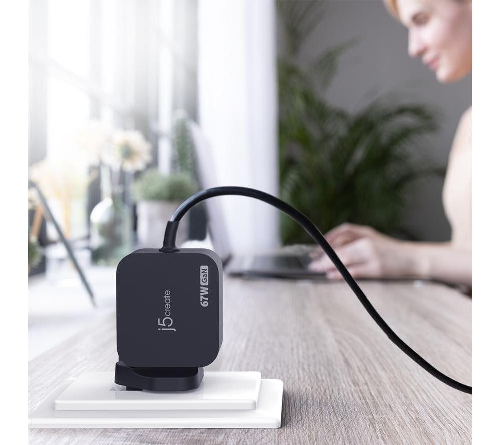 J5CREATE JUP1565DCF-FN 67 W GaN USB Charger - 1.8 m image number 9 of 9