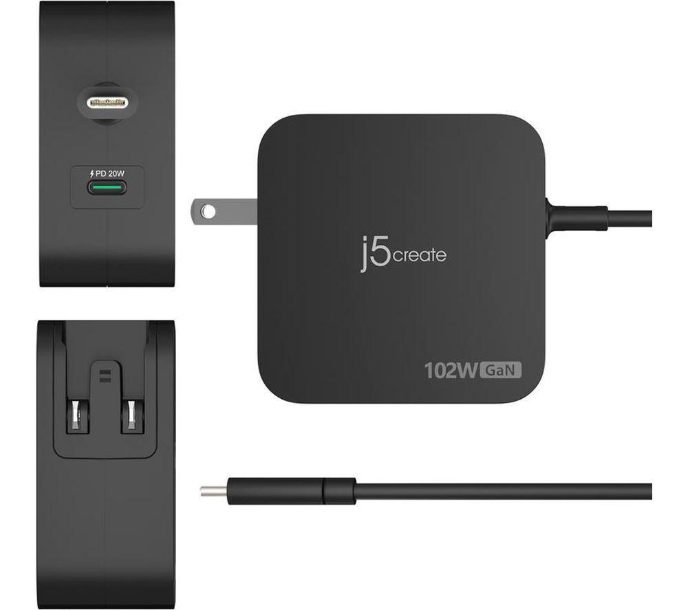 J5CREATE JUP25102V 102 W GaN USB Charger - 1.8 m image number 2 of 10