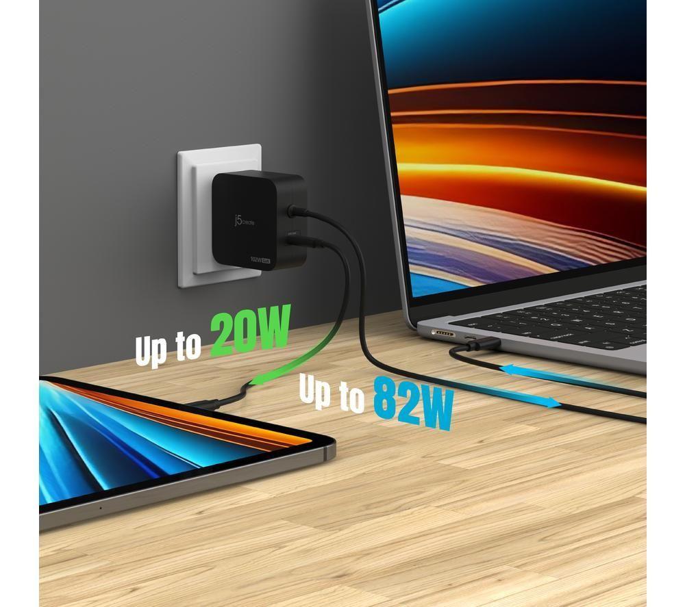 J5CREATE JUP25102V 102 W GaN USB Charger - 1.8 m image number 9 of 10