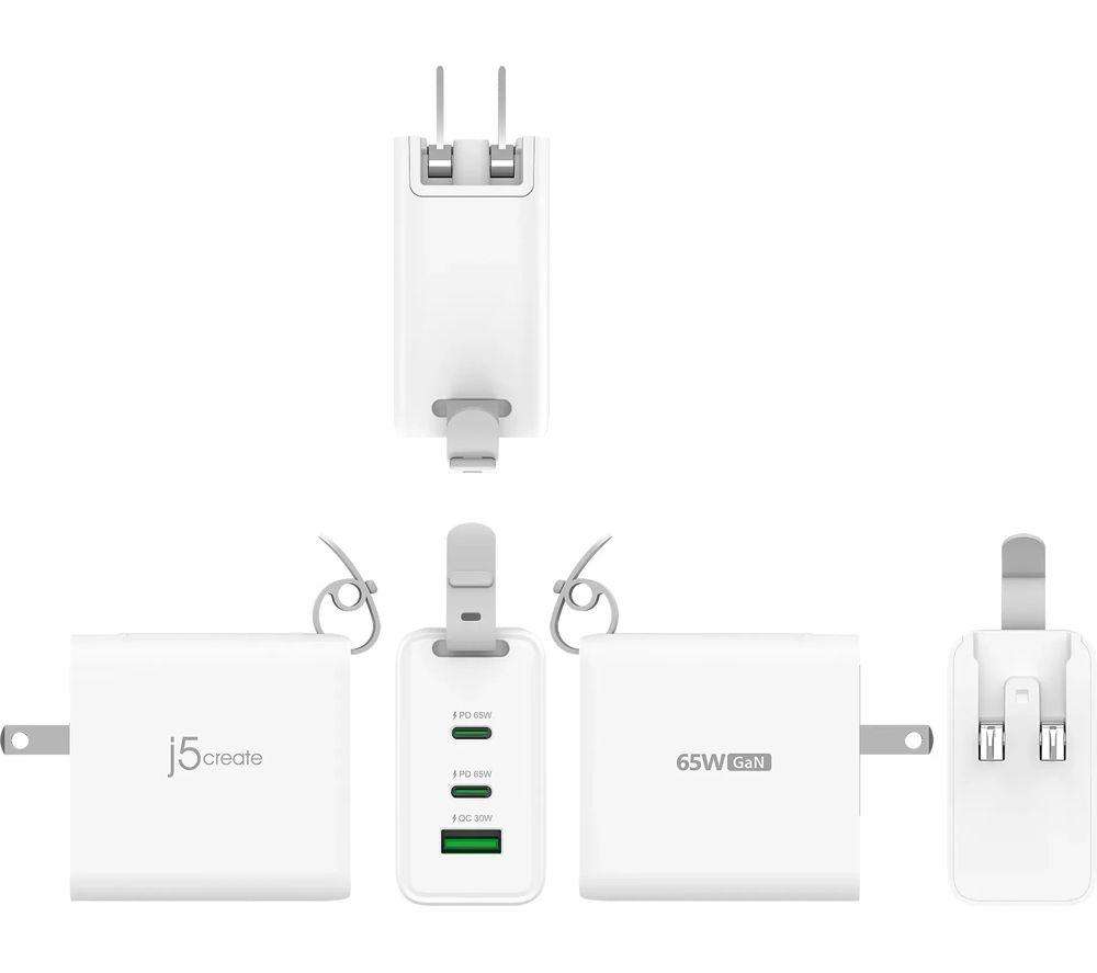 J5CREATE JUP3565CV-N 65 W GaN USB Charger - 1 m image number 2 of 4