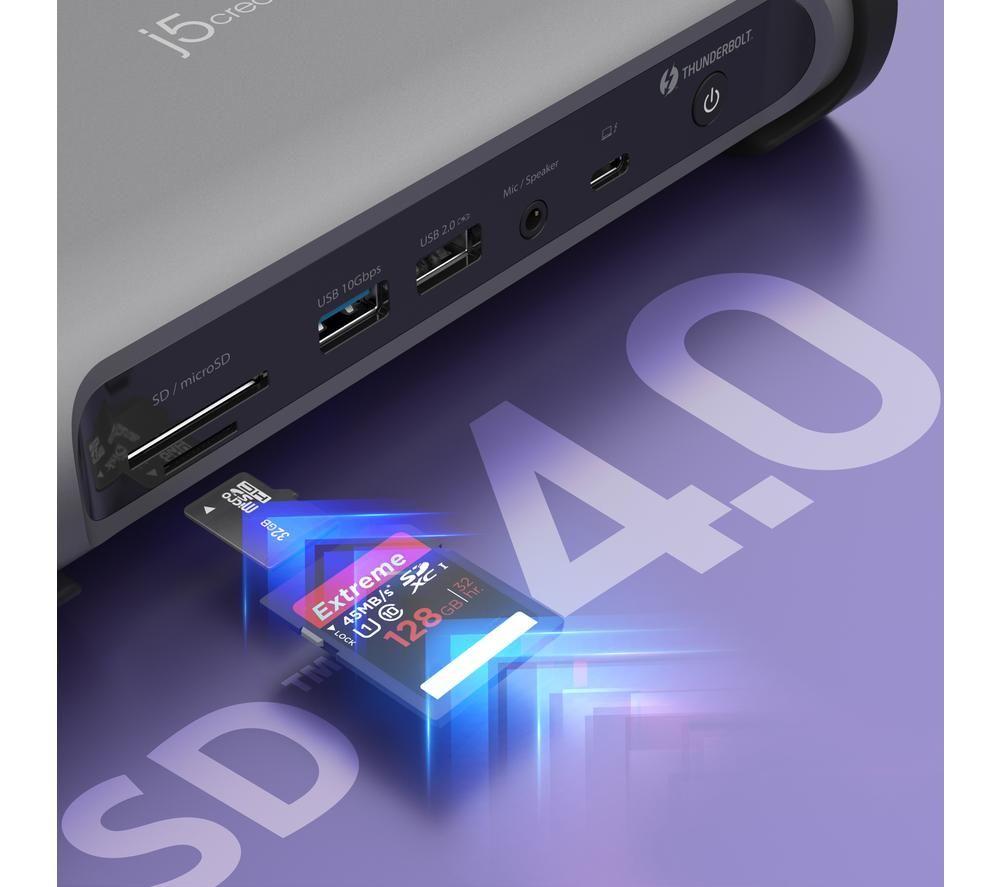 J5CREATE JTD568 15-Port Thunderbolt 4 Docking Station image number 3 of 9