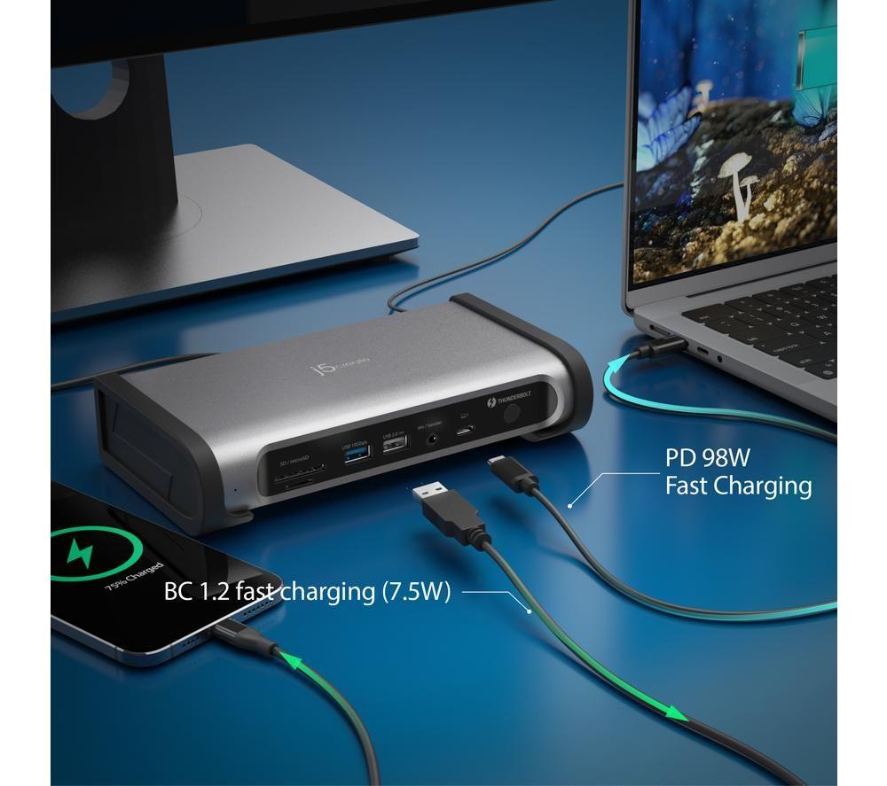 J5CREATE JTD568 15-Port Thunderbolt 4 Docking Station image number 5 of 9