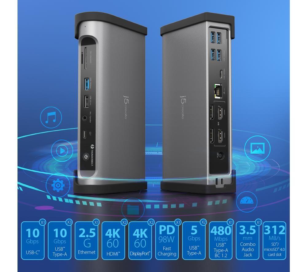 J5CREATE JTD568 15-Port Thunderbolt 4 Docking Station image number 9 of 9