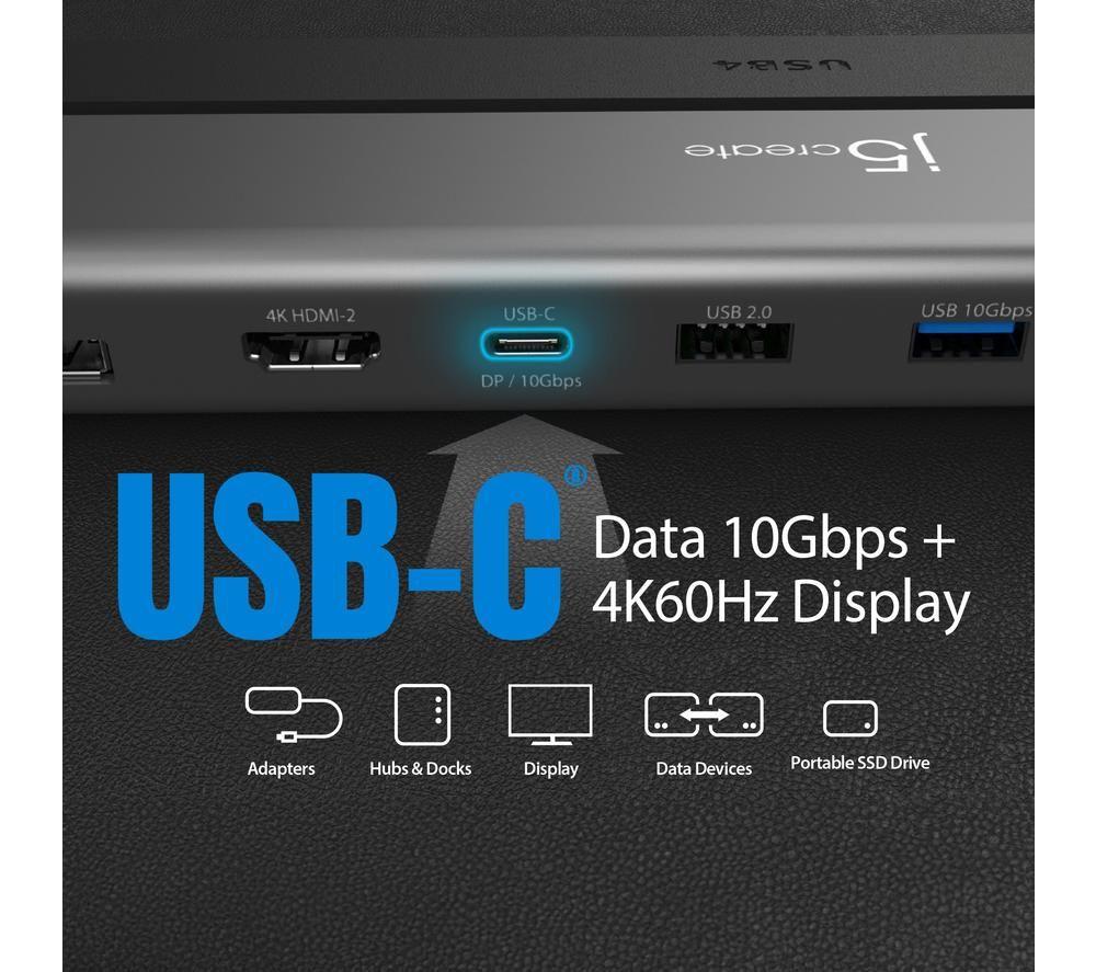 J5CREATE JCD554 11-Port USB-4 Docking Station image number 9 of 13