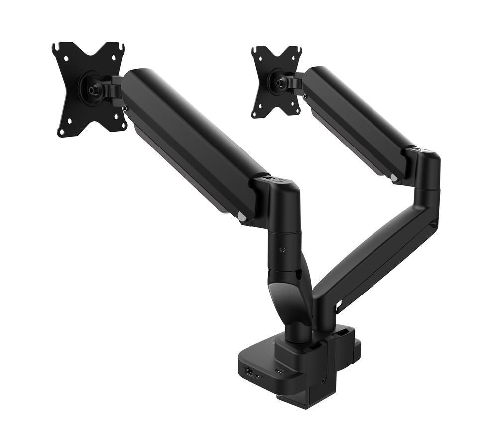 J5create Dual Arm Full Motion 17-32" Monitor Desk Mount With Docking Station