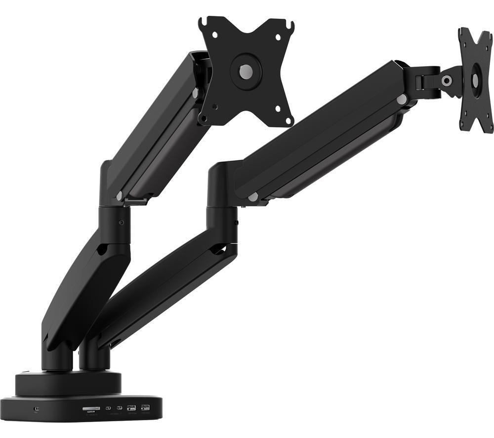 J5CREATE Dual Arm Full Motion 17-32" Monitor Desk Mount with Docking Station image number 6 of 9