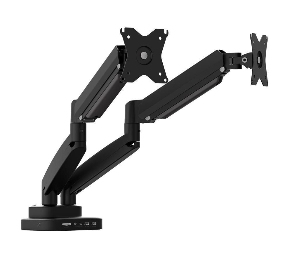 J5CREATE Dual Arm Full Motion 17-32" Monitor Desk Mount with Docking Station image number 7 of 9