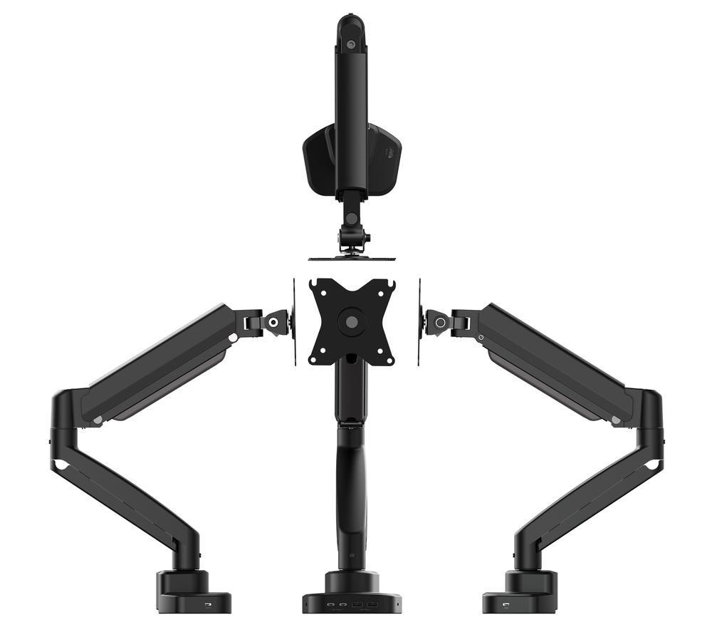 J5CREATE Single Arm Full Motion 17-32" Monitor Desk Mount with Docking Station image number 6 of 13