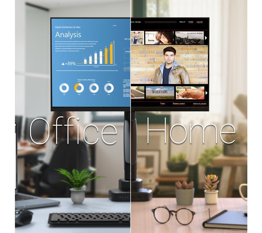 J5CREATE Single Arm Full Motion 17-32" Monitor Desk Mount with Docking Station image number 10 of 13