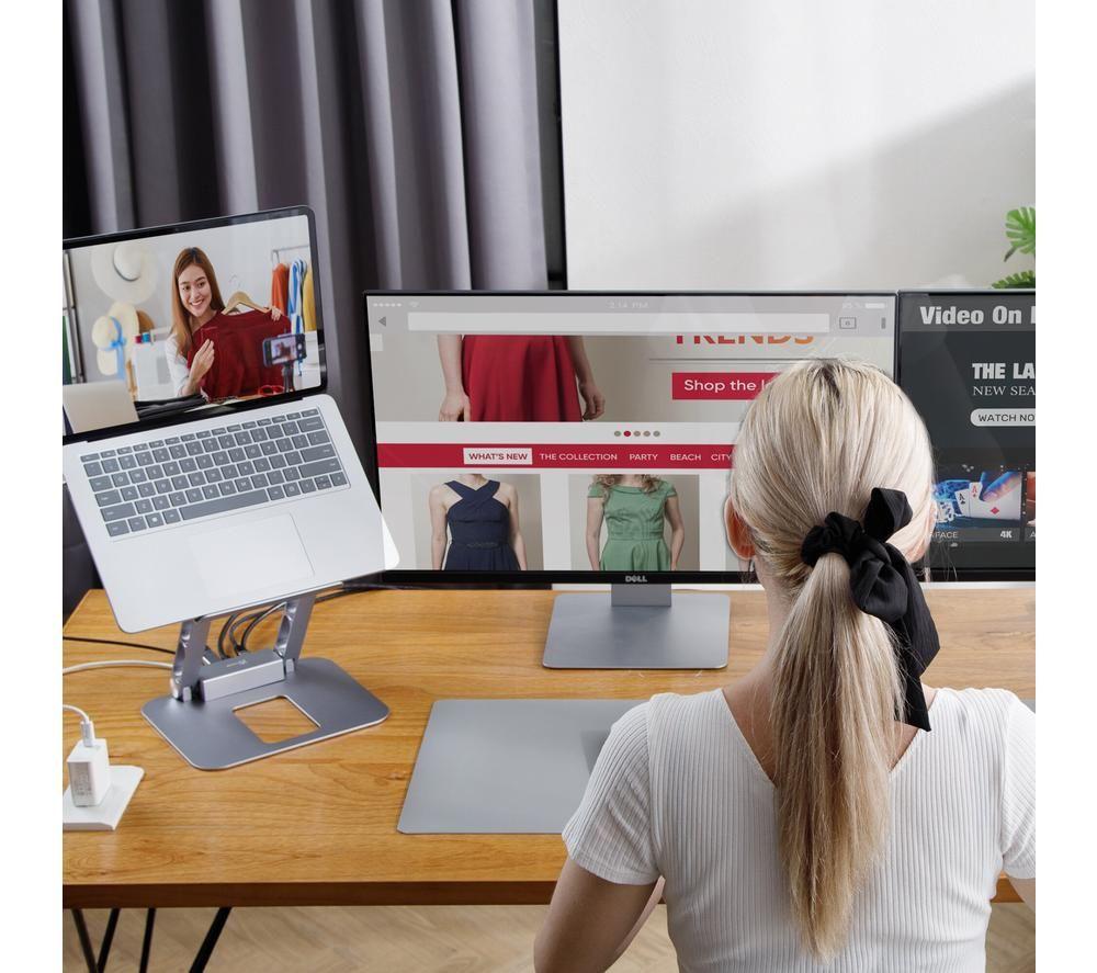 J5CREATE JTS427 Multi-Angle Stand & Dual HDMI Docking Station - Space Grey image number 4 of 6