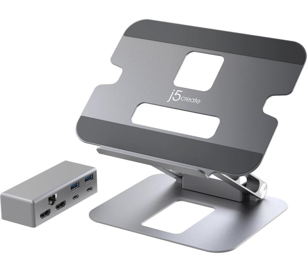 J5CREATE JTS427 Multi-Angle Stand & Dual HDMI Docking Station - Space Grey image number 6 of 6