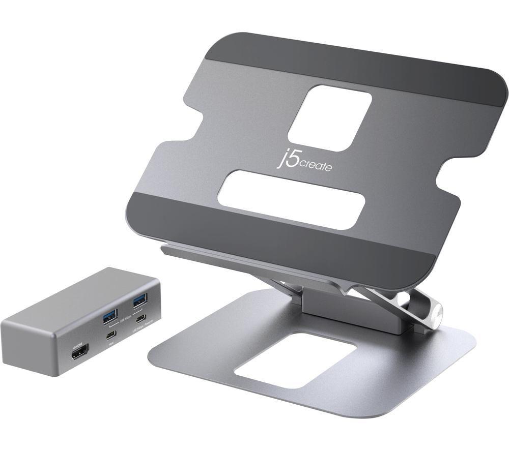 J5CREATE JTS327 Multi-Angle Stand & Docking Station - Space Grey image number 2 of 8