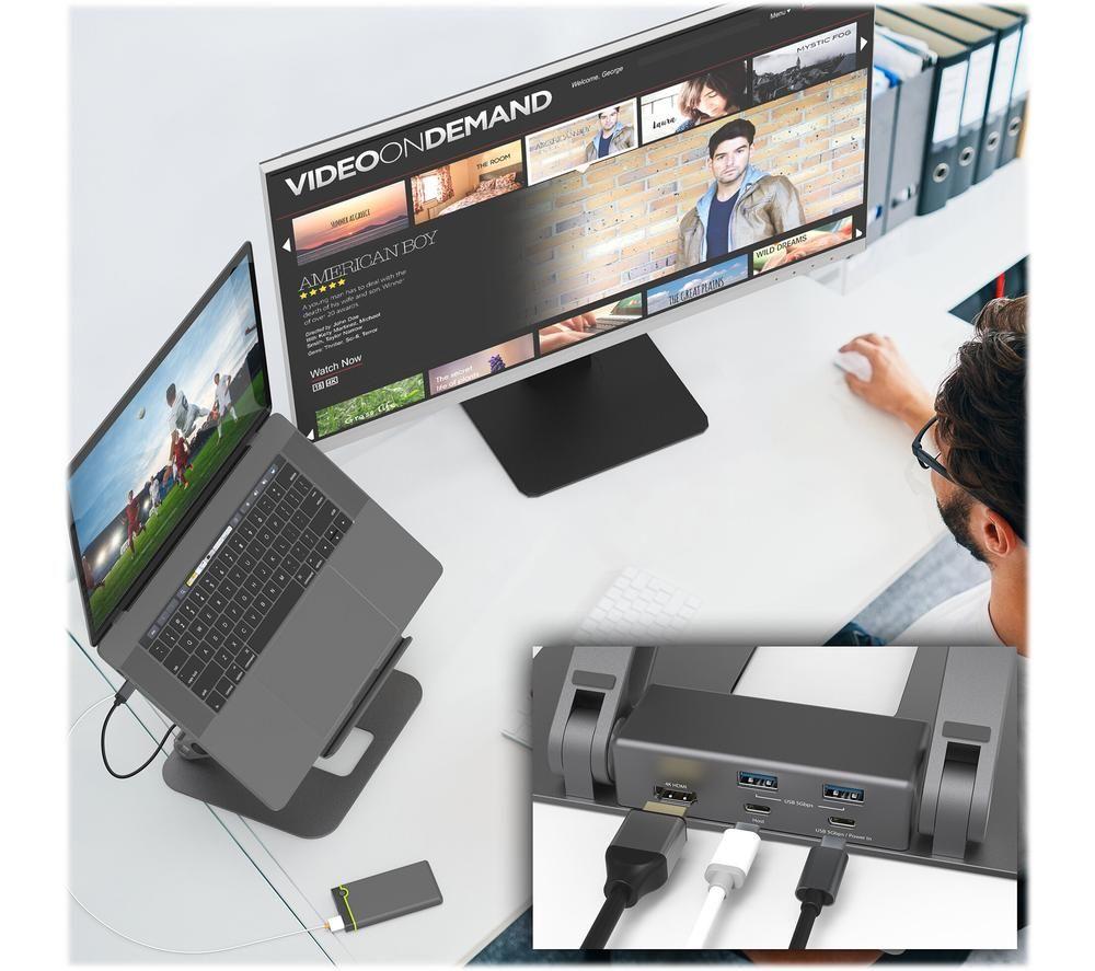 J5CREATE JTS327 Multi-Angle Stand & Docking Station - Space Grey image number 7 of 8