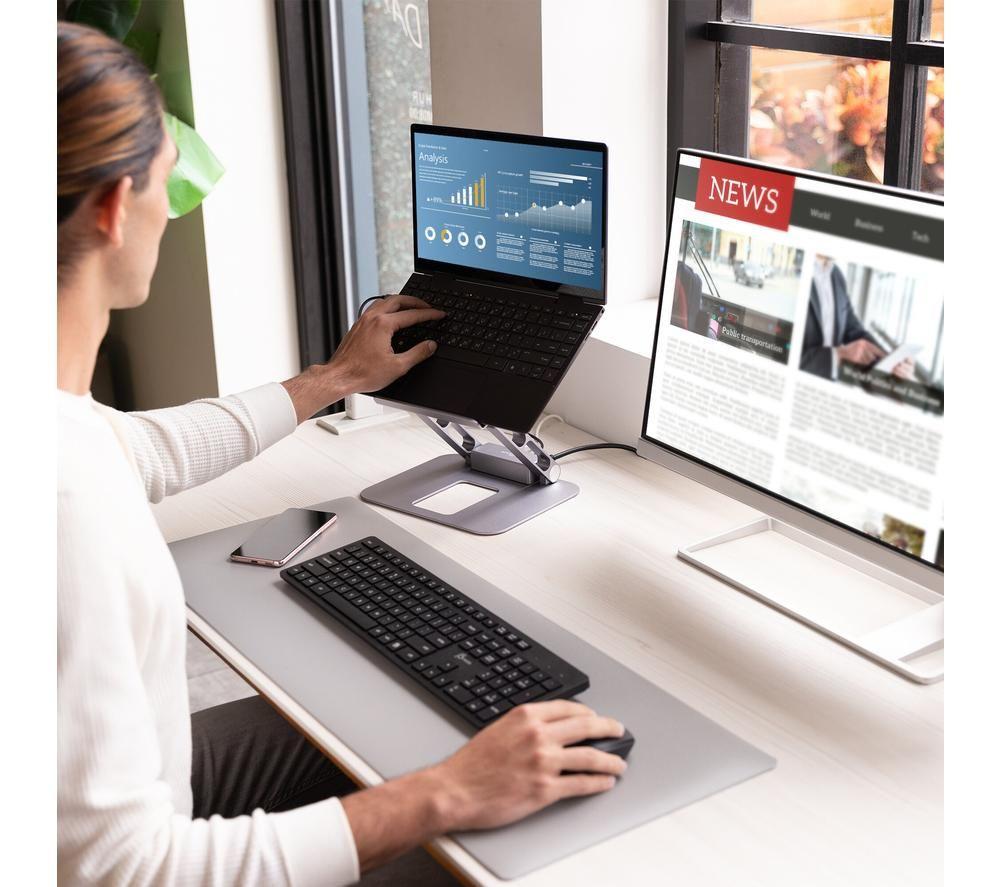 J5CREATE JTS327 Multi-Angle Stand & Docking Station - Space Grey image number 8 of 8