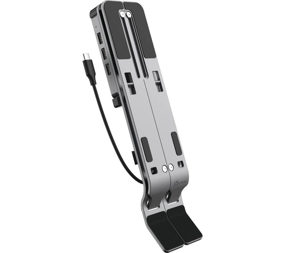 J5CREATE JTS223 Multi-Angle Stand & USB Docking Station - Space Grey image number 2 of 9