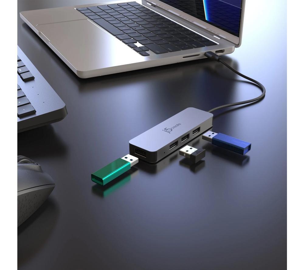 J5CREATE JTS223 Multi-Angle Stand & USB Docking Station - Space Grey image number 5 of 9