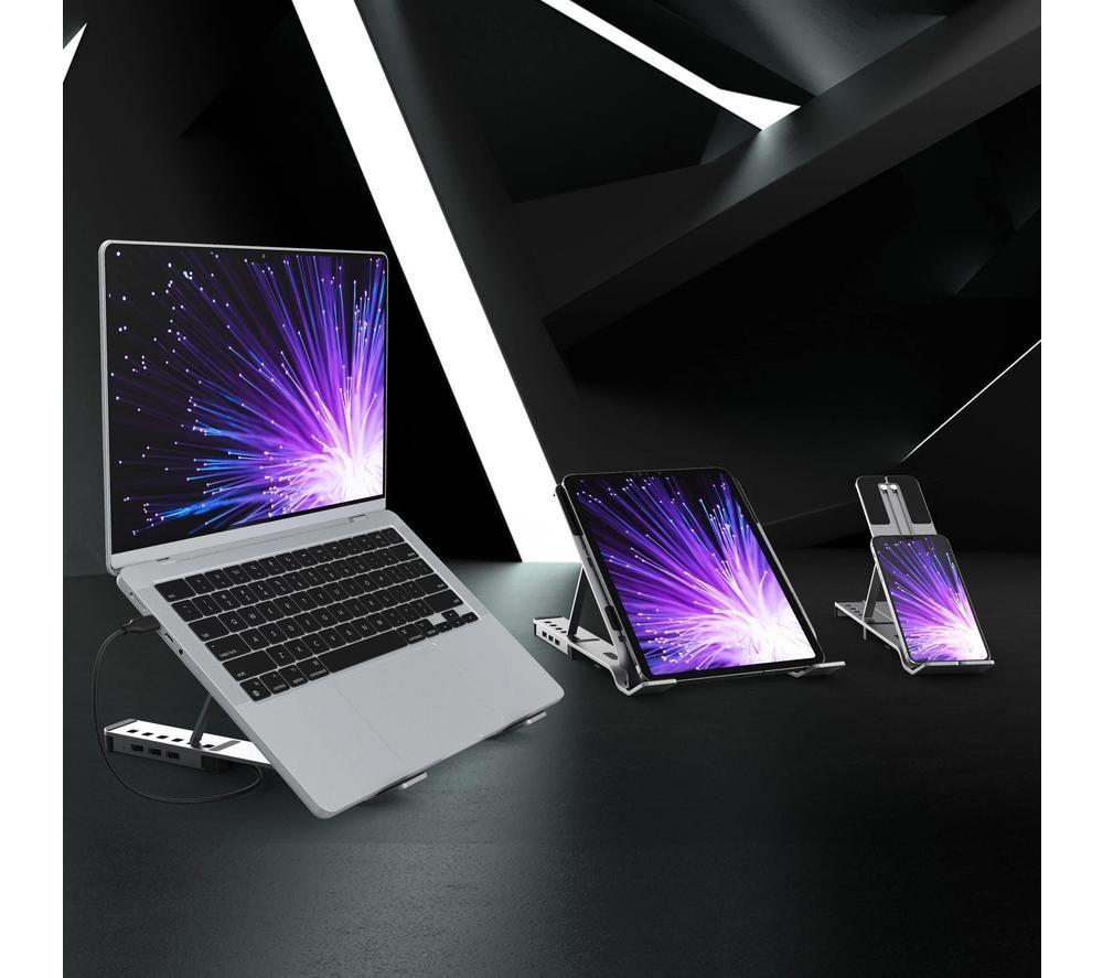 J5CREATE JTS223 Multi-Angle Stand & USB Docking Station - Space Grey image number 6 of 9