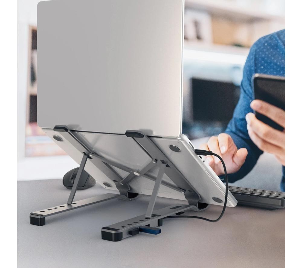 J5CREATE JTS223 Multi-Angle Stand & USB Docking Station - Space Grey image number 7 of 9