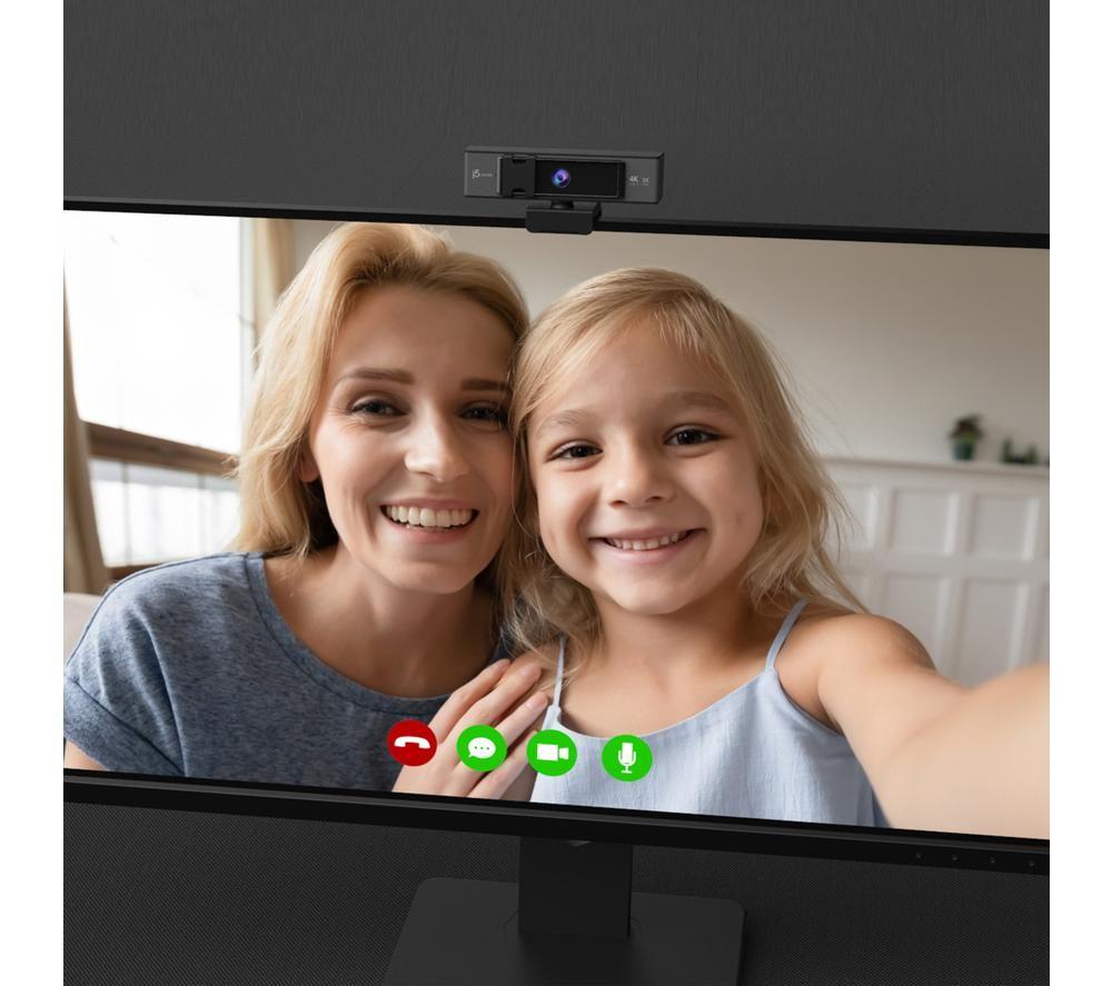 J5CREATE JVCU435-N 4K Ultra HD Webcam with Dual Stereo Microphones image number 5 of 10