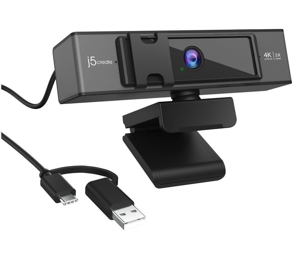 J5CREATE JVCU435-N 4K Ultra HD Webcam with Dual Stereo Microphones image number 7 of 10