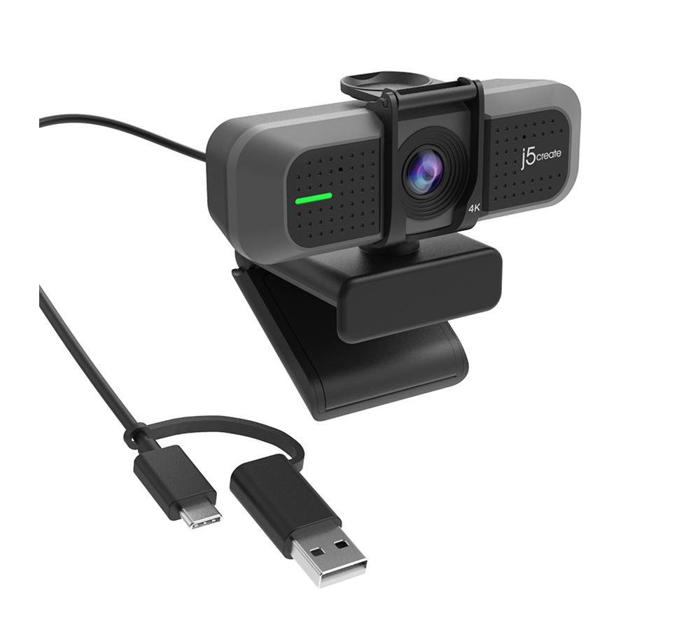J5CREATE JVU430-N 4K Ultra HD Webcam with Dual Stereo Microphones image number 3 of 5