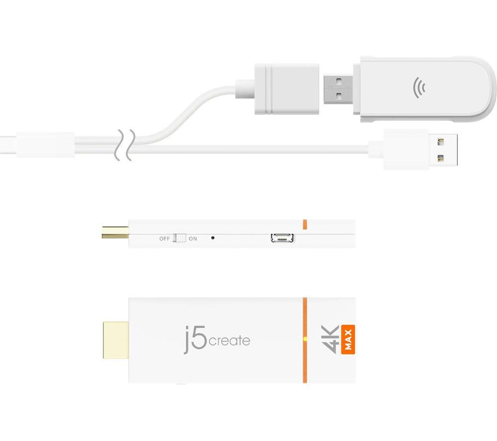 J5CREATE ScreenCast 4K Max JVAW76MAX-N USB micro-B to USB Display Adapter image number 2 of 3