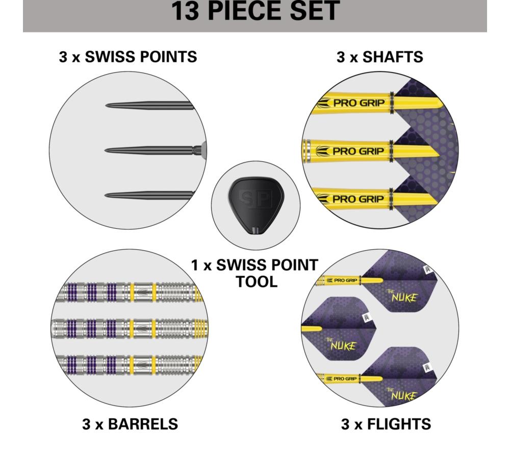 TARGET Luke Littler Loadout 90% Steel Tip Swiss Point Darts image number 6 of 6