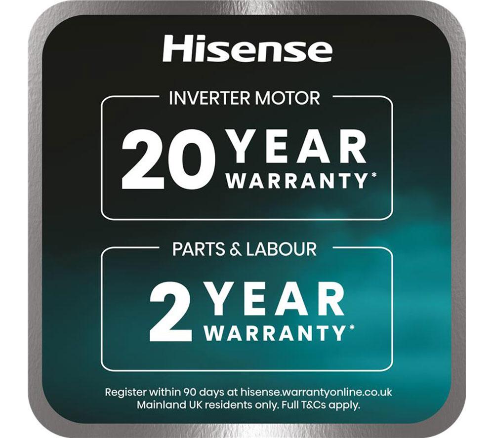 HISENSE KitchenFit 5i Series WD5I1045BBQ WiFi-enabled 10.5 kg Washer Dryer - Black image number 3 of 29