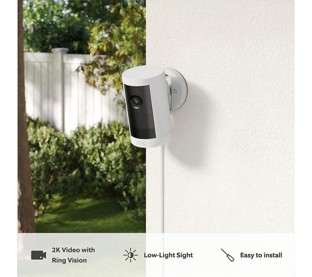 RING Outdoor Cam Plus Plug-in 2K WiFi Security Camera - White image number 3 of 7