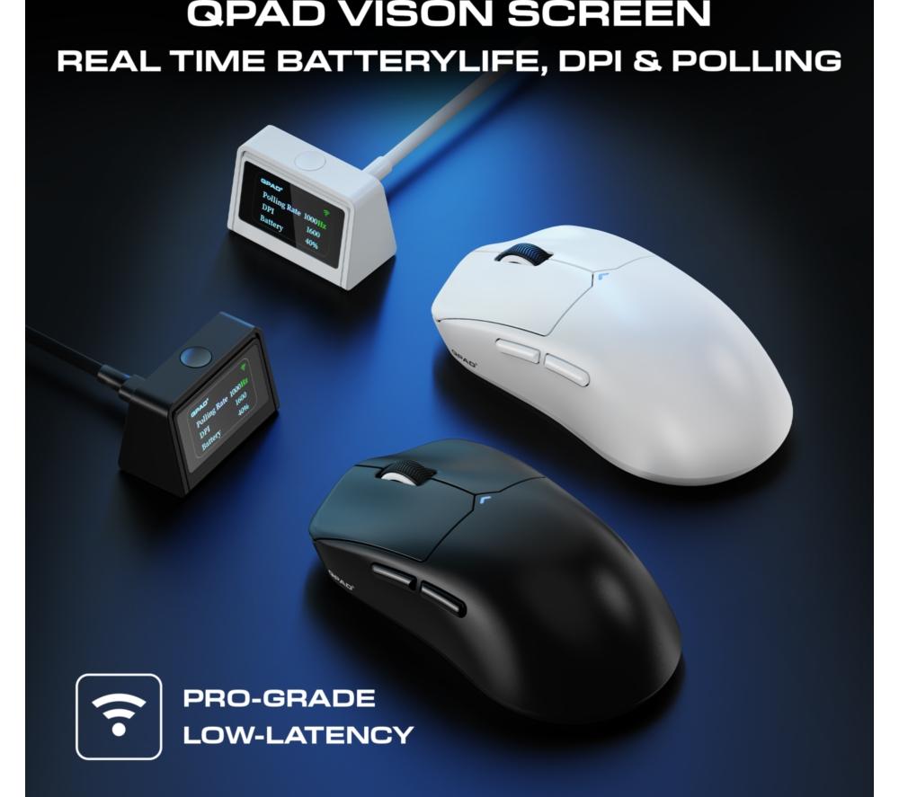 QPAD Mark Model 3 Wireless Optical Gaming Mouse - Black image number 2 of 22
