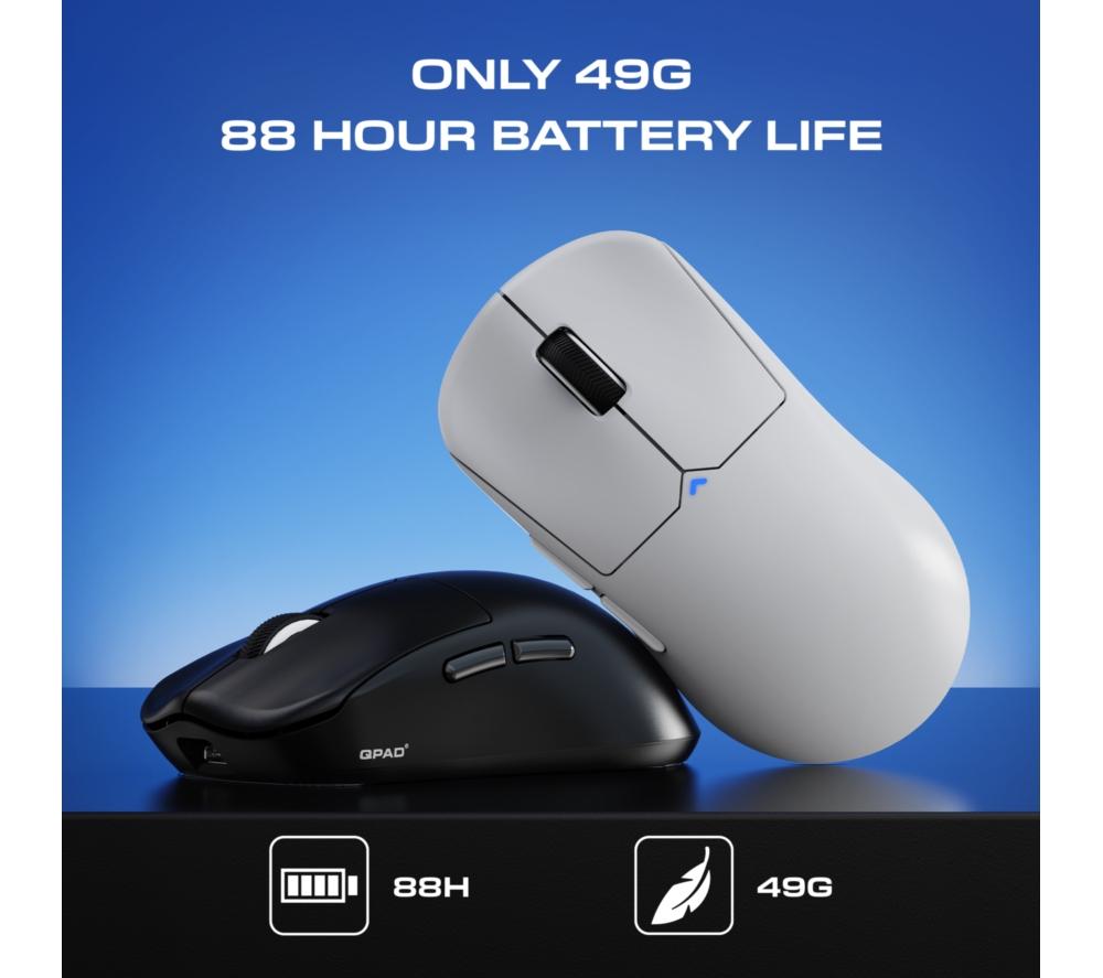 QPAD Mark Model 3 Wireless Optical Gaming Mouse - Black image number 4 of 22