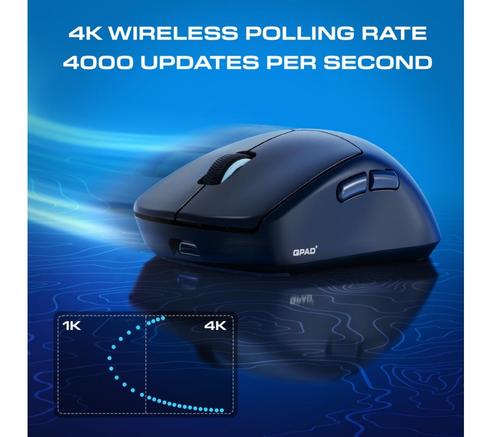 QPAD Mark Model 5 Wireless Optical Gaming Mouse - Black image number 6 of 27