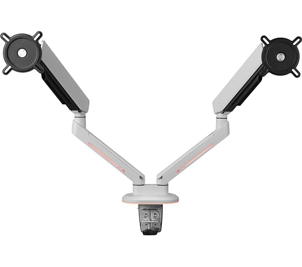 ONE FOR ALL DM8220 Universal Gaming Dual Arm 21-45" Monitor Desk Mount - White image number 2 of 13