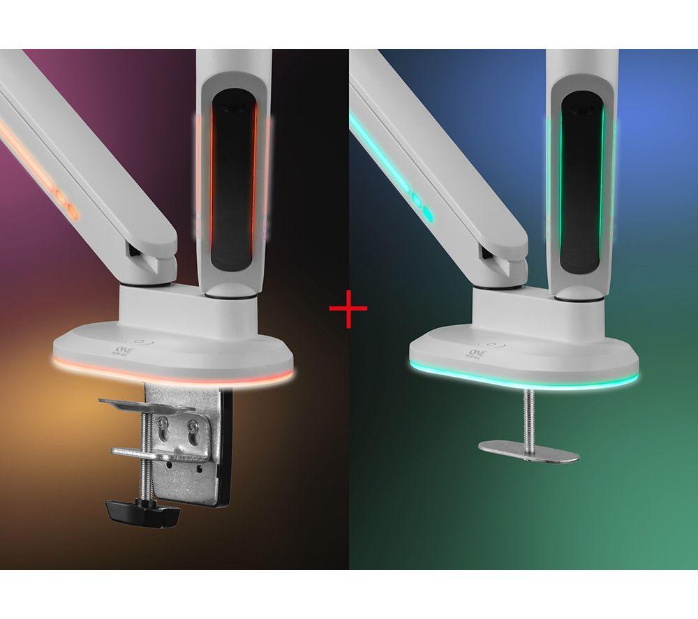 ONE FOR ALL DM8220 Universal Gaming Dual Arm 21-45" Monitor Desk Mount - White image number 7 of 13