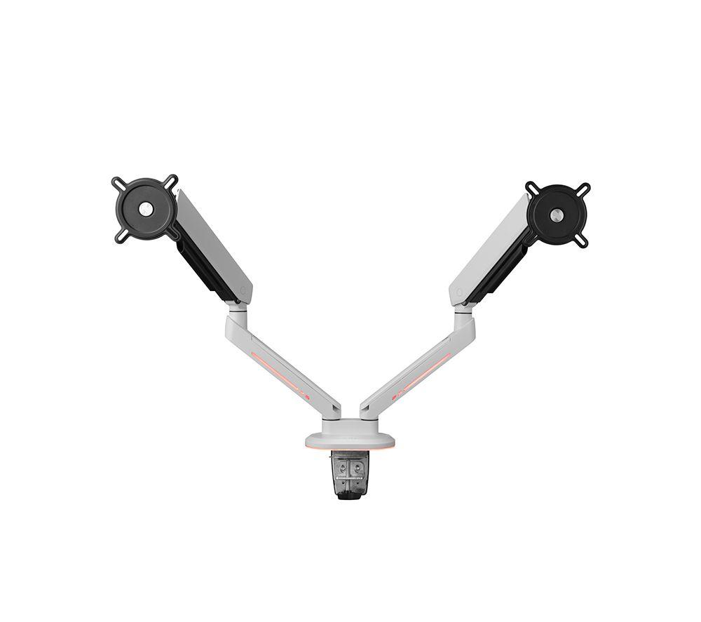 ONE FOR ALL DM8220 Universal Gaming Dual Arm 21-45" Monitor Desk Mount - White image number 8 of 13