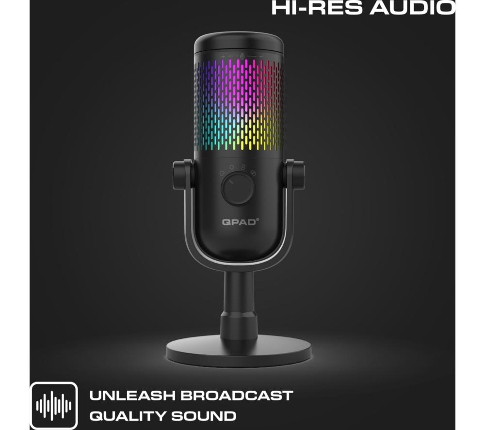 QPAD Omnibeam Stream RGB Pro Microphone - Black image number 2 of 8