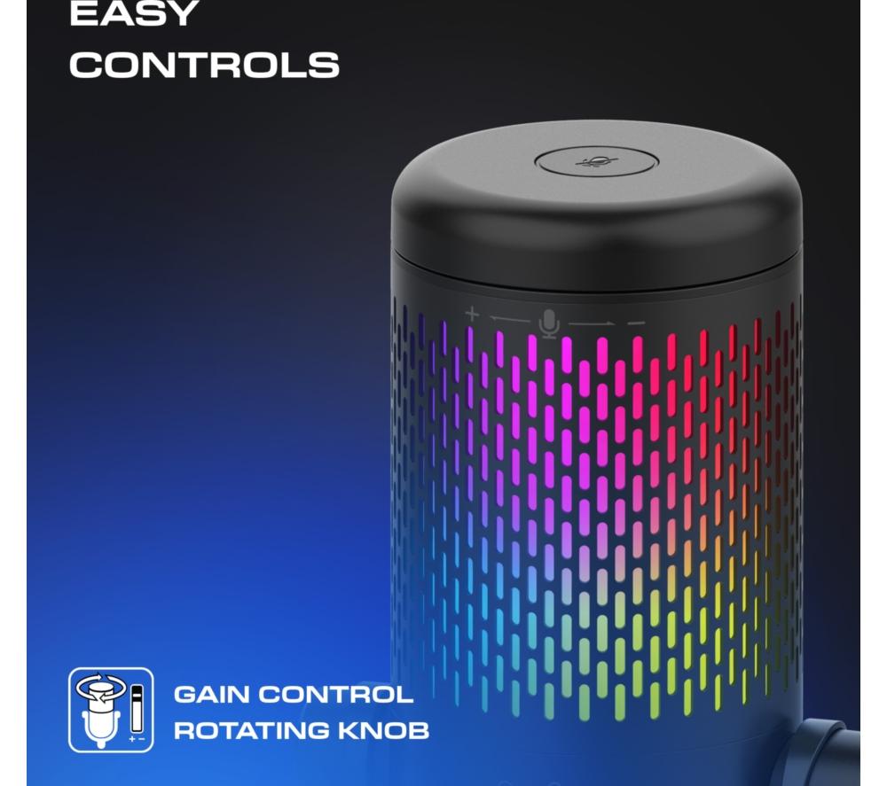QPAD Omnibeam Stream RGB Pro Microphone - Black image number 3 of 8