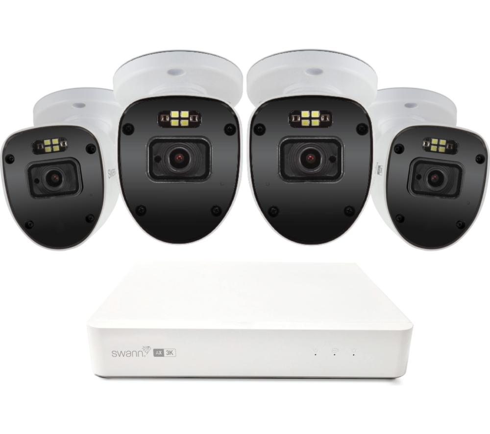 SWANN AdvancedX SWNVK-8ADVX5MP4B 8-channel 3K NVR Security System - 1 TB, 4 Cameras