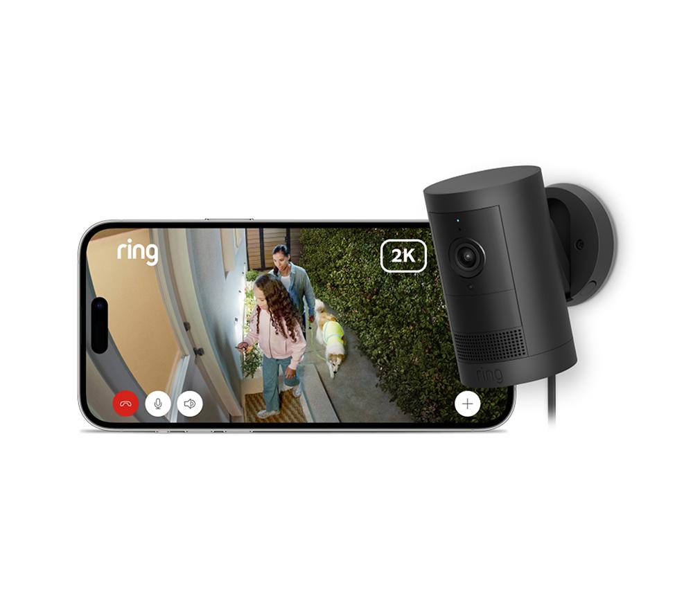 RING Outdoor Cam Plus Plug-in 2K WiFi Security Camera - Black image number 2 of 7