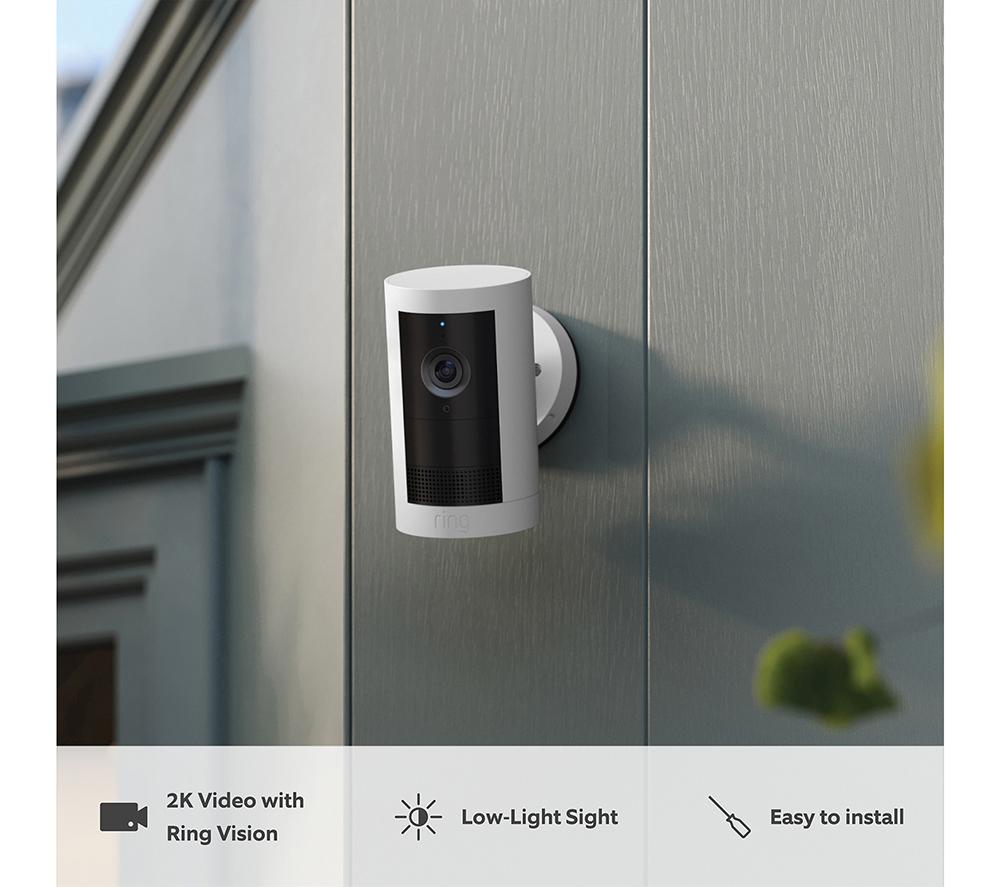 RING Outdoor Cam Plus Battery 2K WiFi Security Camera - White image number 3 of 7