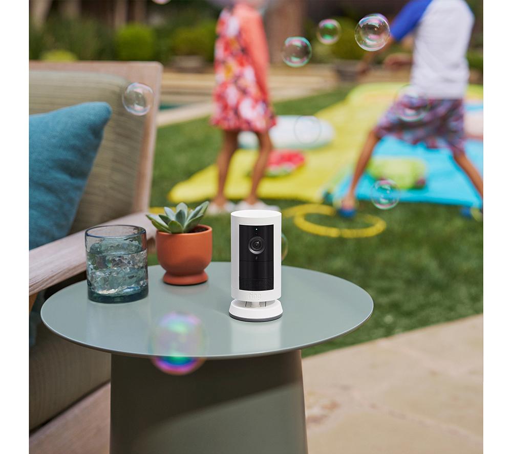 RING Outdoor Cam Plus Battery 2K WiFi Security Camera - White image number 4 of 7